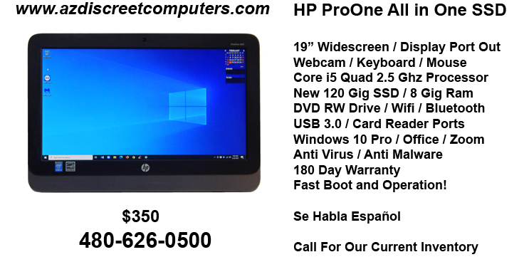 HP ProOne All in One SSD